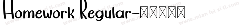 Homework Regular字体转换